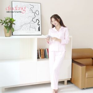 Bộ Pijama dài- màu Hồng (
