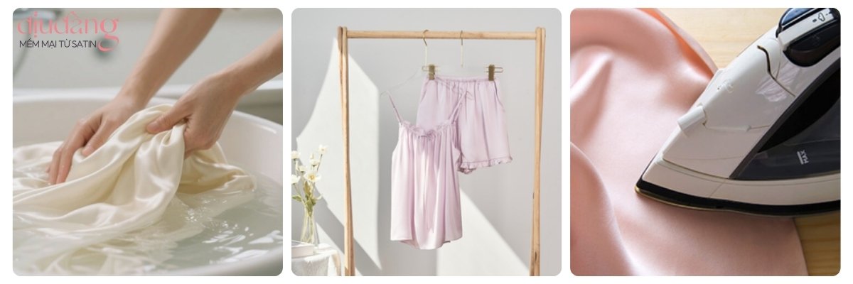 Bảo quản quần áo bộ nữ đẹp lụa Satin luôn như mới