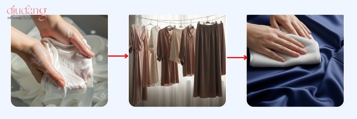Cách bảo quản pijama lụa satin luôn như mới 