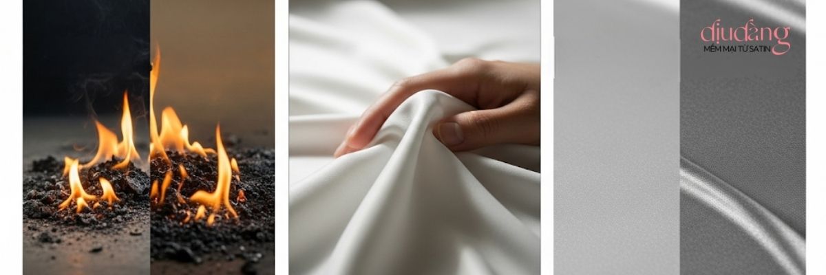 Phân biệt lụa satin thật giả