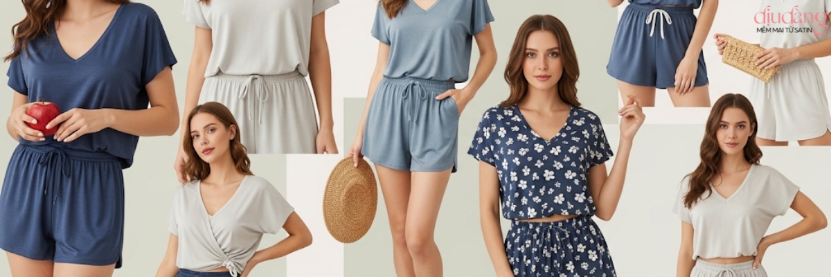 Bí quyết vàng chọn quần áo bộ mùa hè nữ tôn dáng, che khuyết điểm