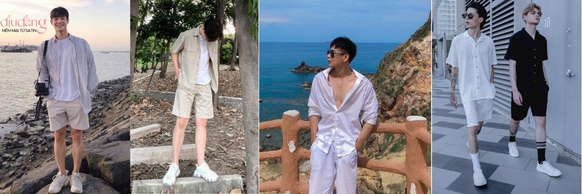 phối đồ nam đi biển