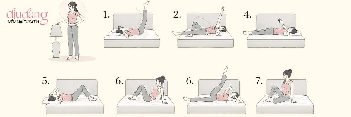 7 bài tập eo thon trước khi đi ngủ hiệu quả nhất tại giường