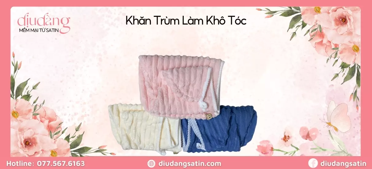 Khăn trùm đầu làm khô tóc