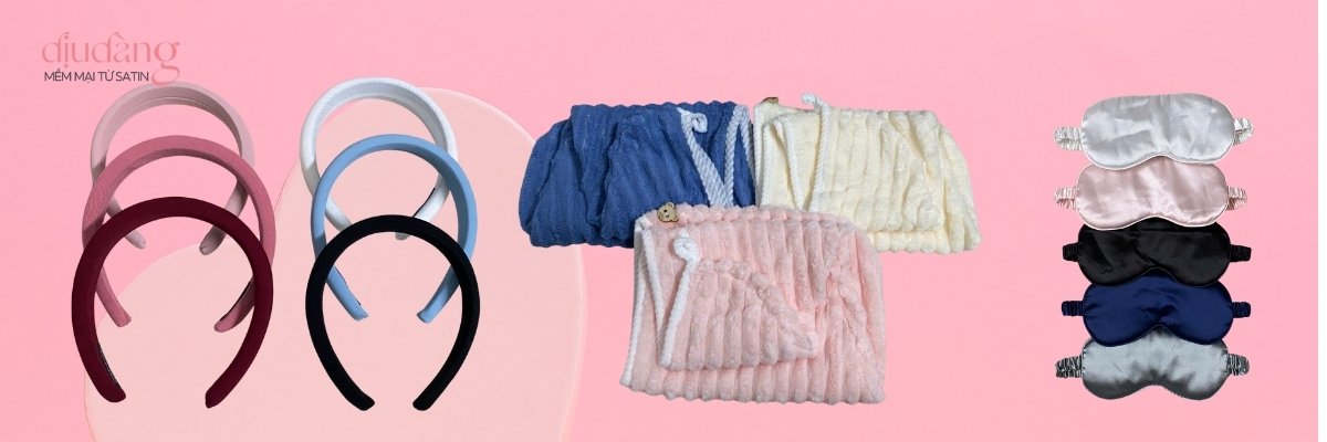 Gợi ý phối phụ kiện với mẫu bộ mặc nhà đẹp từ satin