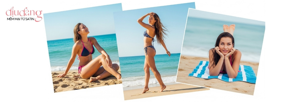 Mẹo tạo dáng với các mẫu bikini đi biển đẹp